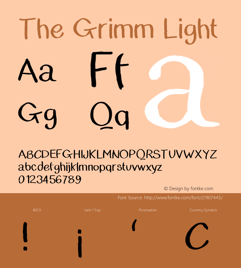 TheGrimm-Light Version 1.000;PS 001.001;hotconv 1.0.56 Font Sample