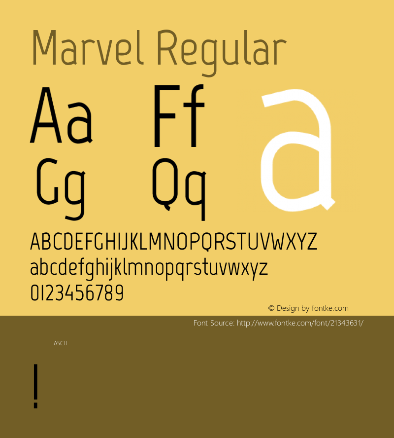 Marvel Version 1.0 Font Sample