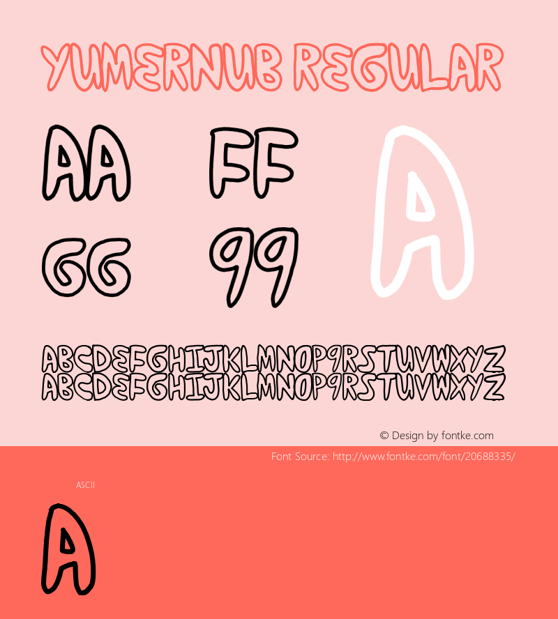 yumernub Version 1.00 March 12, 2012, initial release Font Sample