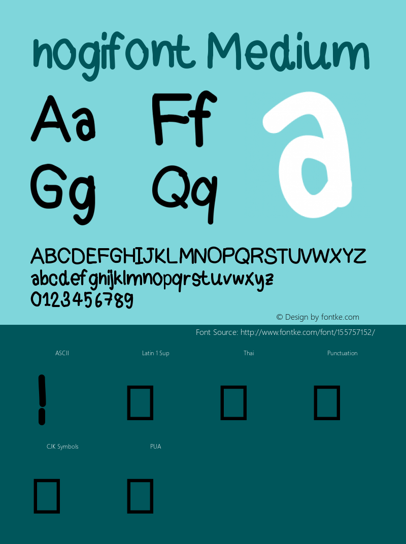 hogifont Version 001.000 Font Sample