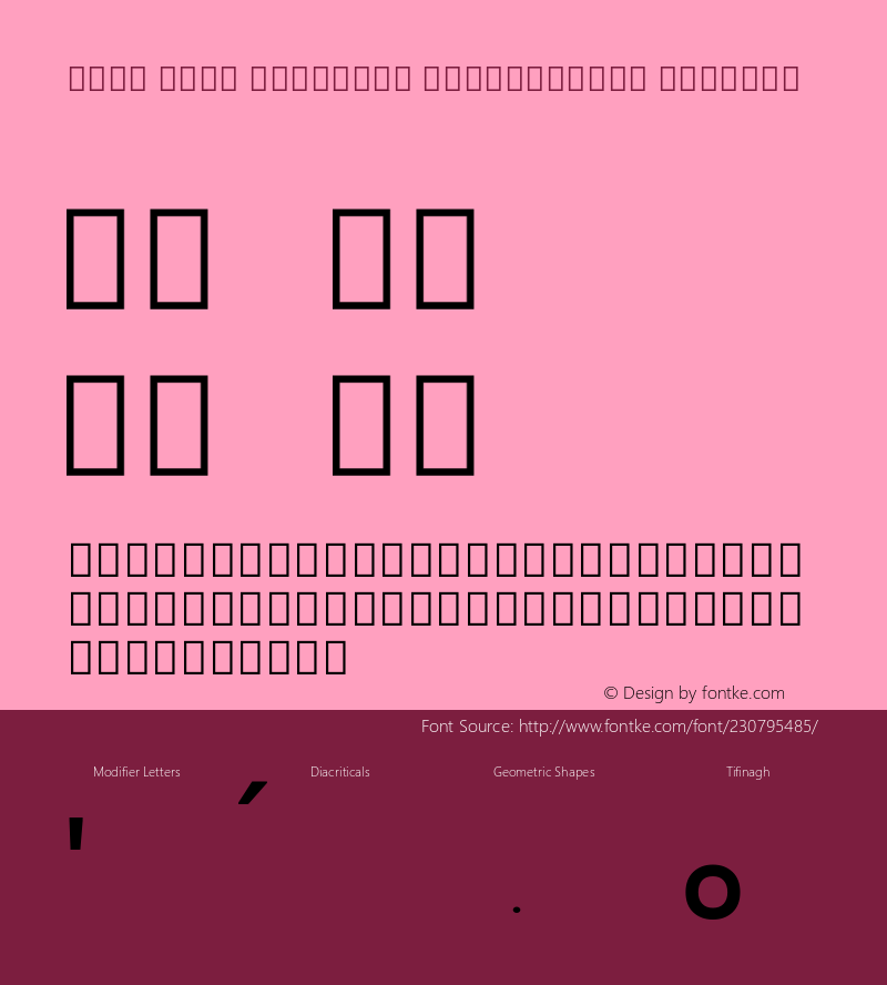 Noto Sans Tifinagh Tawellemmet Regular Version 2.002; ttfautohint (v1.8) -l 8 -r 50 -G 200 -x 14 -D tfng -f none -a qsq -X 