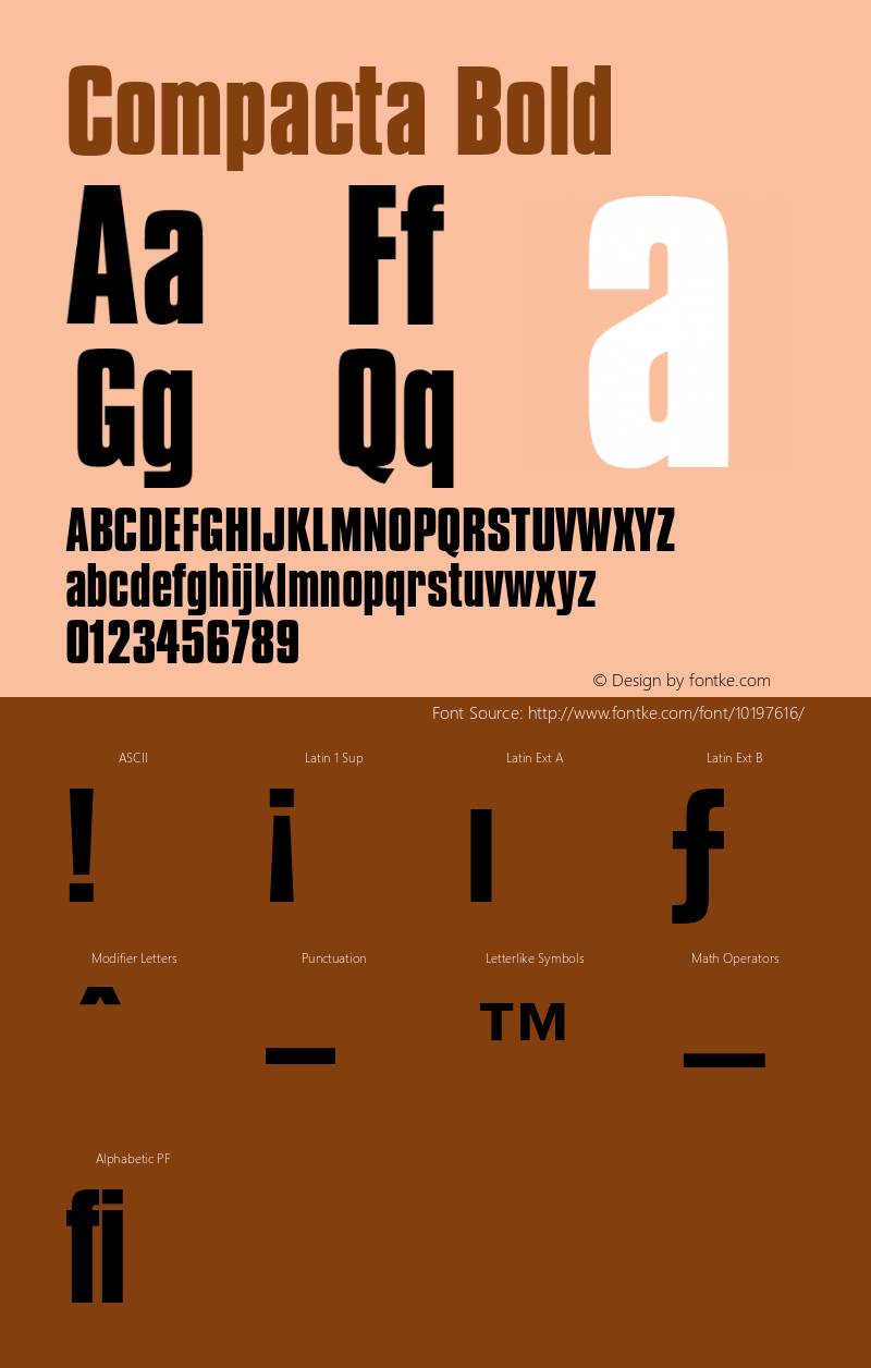 Compacta Bold 2.0-1.0 Font Sample