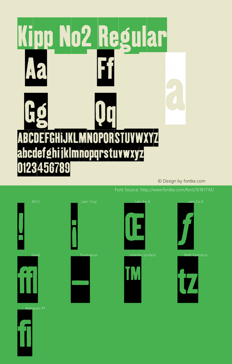 Kipp No2 Regular 001.000 Font Sample