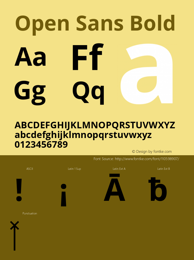 Open Sans Bold Version 1.10 Font Sample