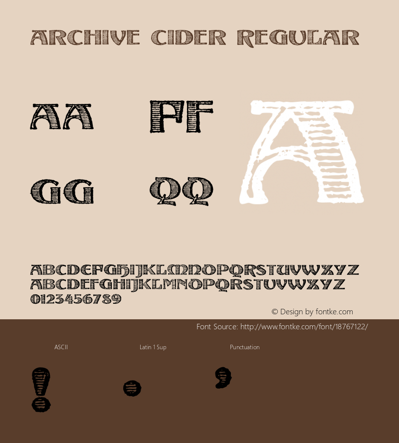 Archive Cider Regular Version 1.000;PS 001.000;hotconv 1.0.38 Font Sample