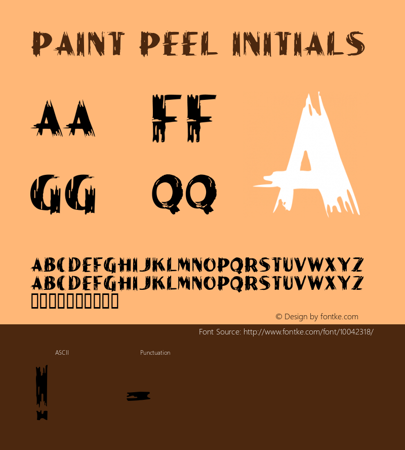 Paint Peel Initials 1.01 Font Sample