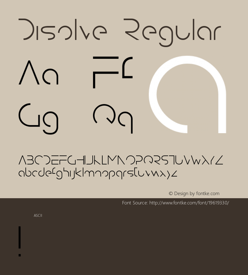 Disolve  Font Sample