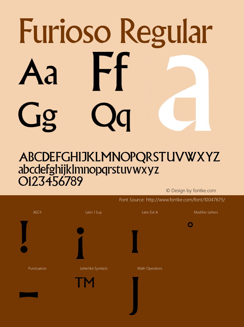 Furioso Regular Altsys Fontographer 4.0.2 97.5.24 Font Sample