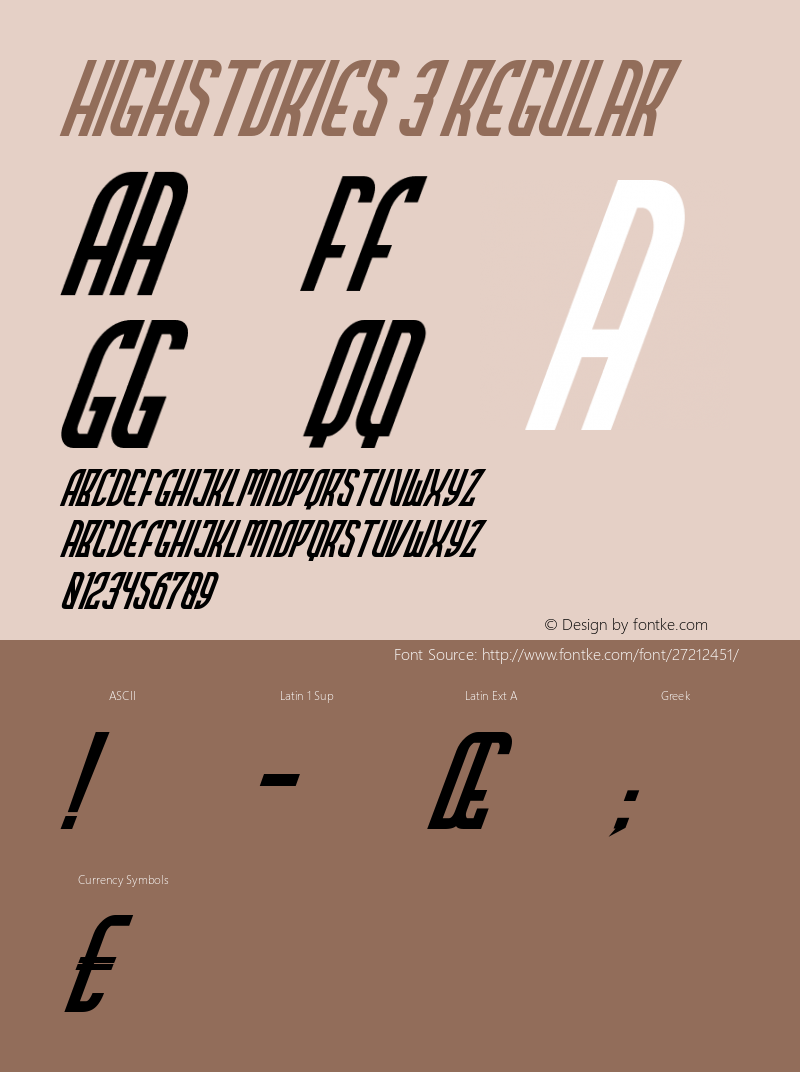 Highstories 3 Version 1.00;September 6, 2018;FontCreator 11.5.0.2427 64-bit Font Sample