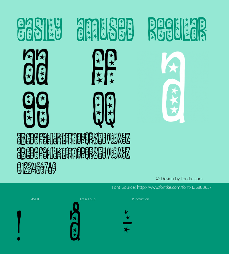 Easily amused Regular 2 Font Sample