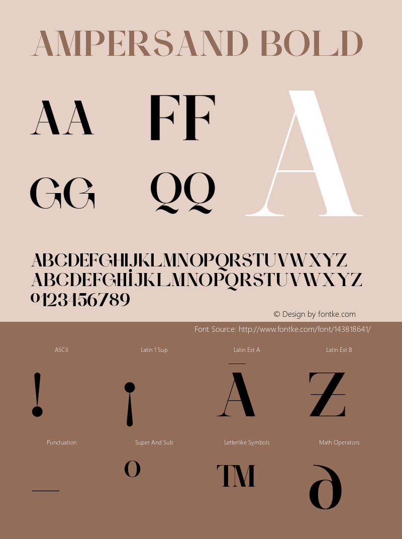 Ampersand Bold Version 1.000;hotconv 1.0.109;makeotfexe 2.5.65596 Font Sample