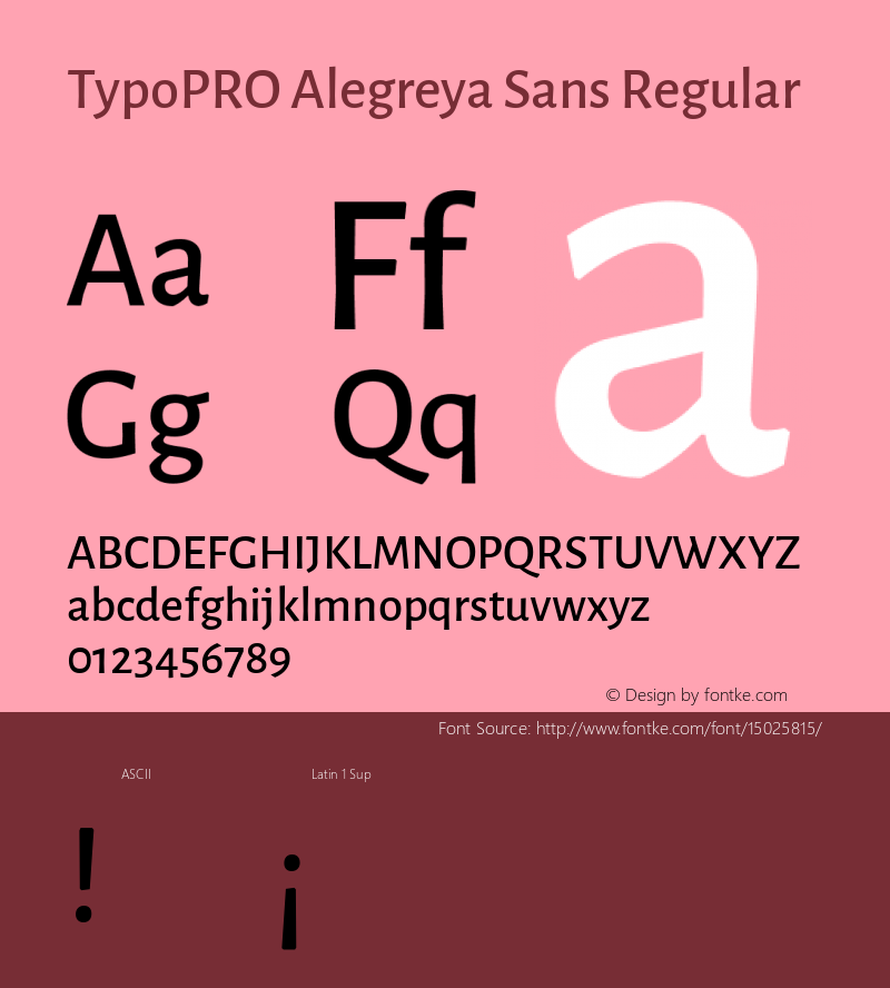 TypoPRO Alegreya Sans Regular Version 1.000;PS 001.000;hotconv 1.0.70;makeotf.lib2.5.58329 DEVELOPMENT Font Sample