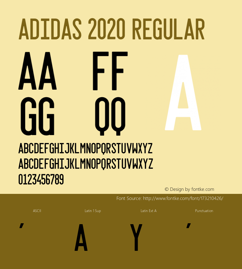 Adidas 2020 Version 1.002;Fontself Maker 3.4.0图片样张