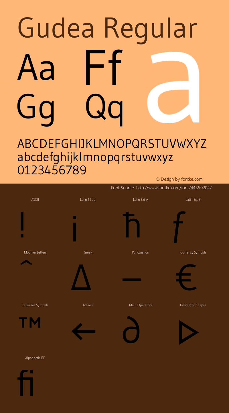 Gudea Version 1.003 Font Sample