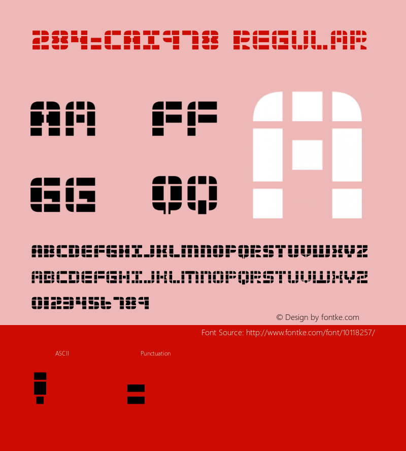 284-CAI978 Regular Version 1.00 May 6, 1996, initial release Font Sample