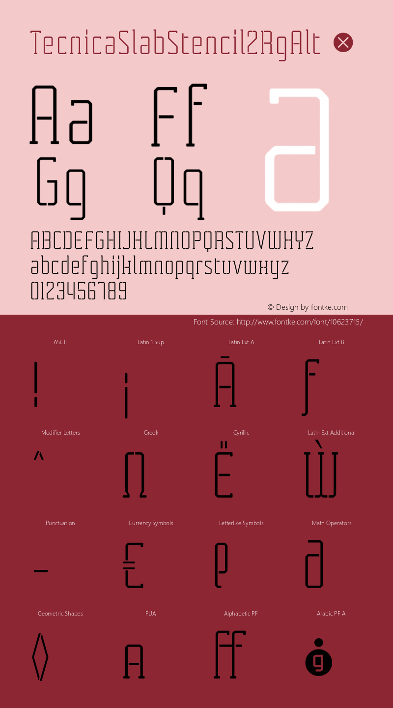 TecnicaSlabStencil2RgAlt ☞ Version 001.001 ;com.myfonts.easy.graviton.tecnica-slab-stencil.2-rg-alt.wfkit2.version.4hJE Font Sample