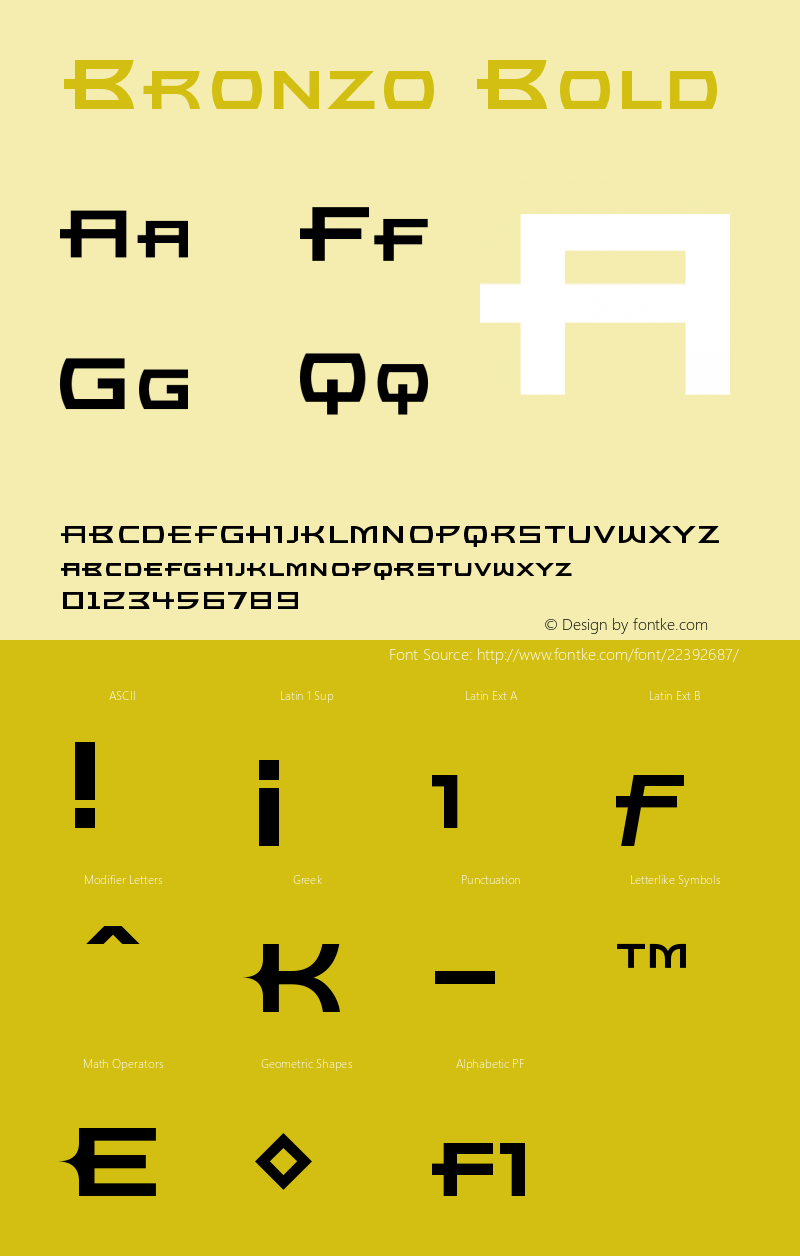 Bronzo-Bold 001.000 Font Sample