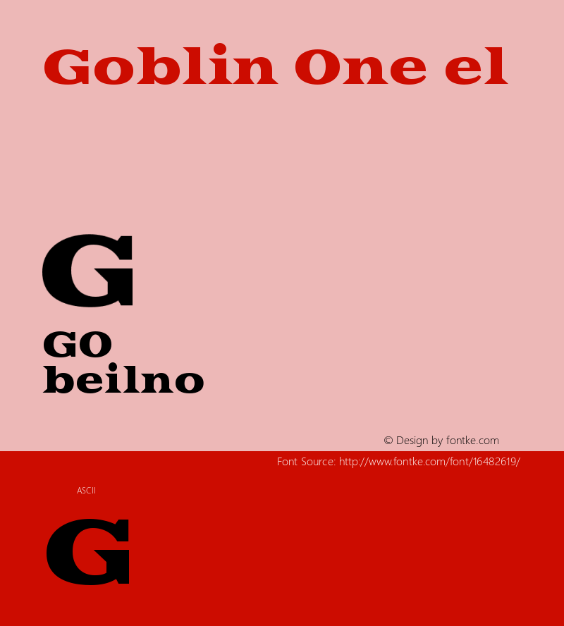 Goblin One Regular Version 1.001 Font Sample