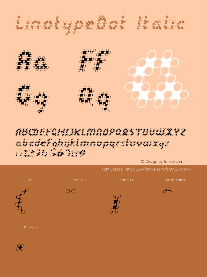 LinotypeDot Italic Version 001.000 Font Sample