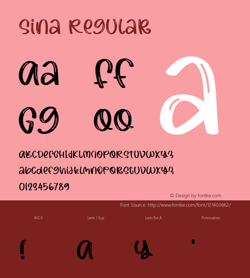 Sina Version 1.001;Fontself Maker 3.5.4 Font Sample