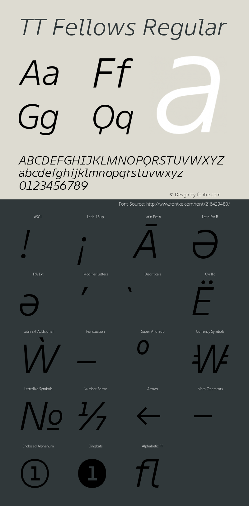 TT Fellows Light Italic Version 1.00图片样张