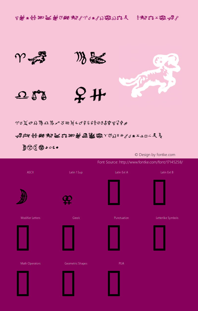 WitchfinderAstrology Regular Version 4.10 Font Sample