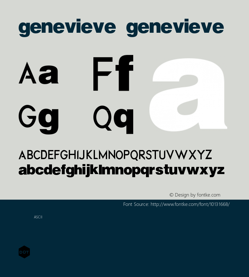 genevieve genevieve v1 Font Sample