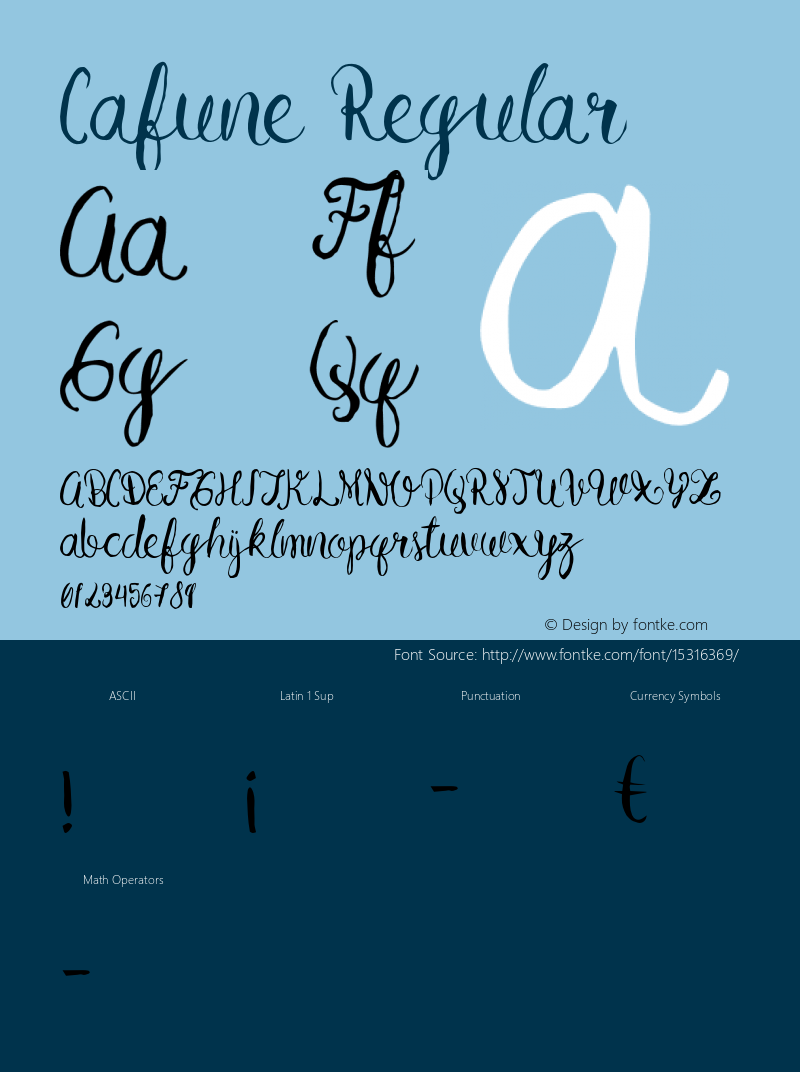 Cafune Regular Version 1.000;PS 001.001;hotconv 1.0.56 Font Sample