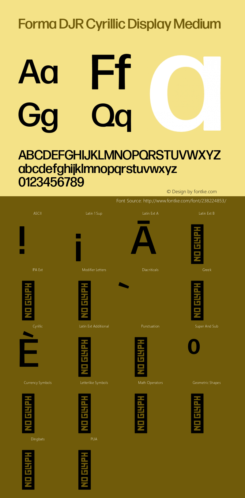 Forma DJR Cyrillic Display Medium Version 2.0图片样张