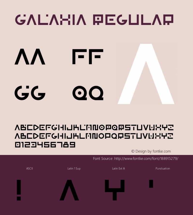 GALAXIA Version 1.001;Fontself Maker 3.5.4图片样张