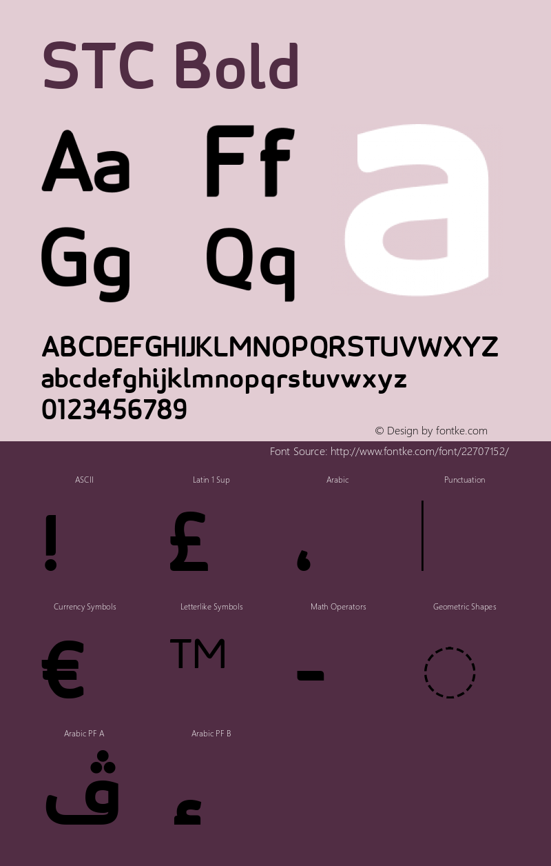 STC Bold Version 1.03 October 2, 2014 Font Sample