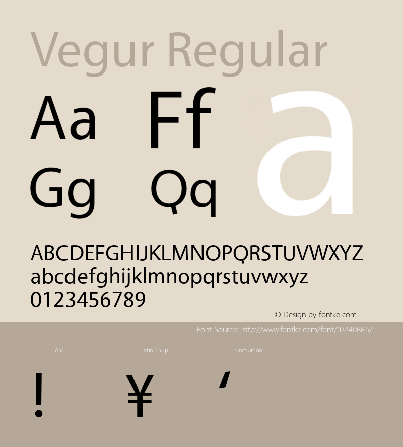 Vegur Regular 0.600 Font Sample