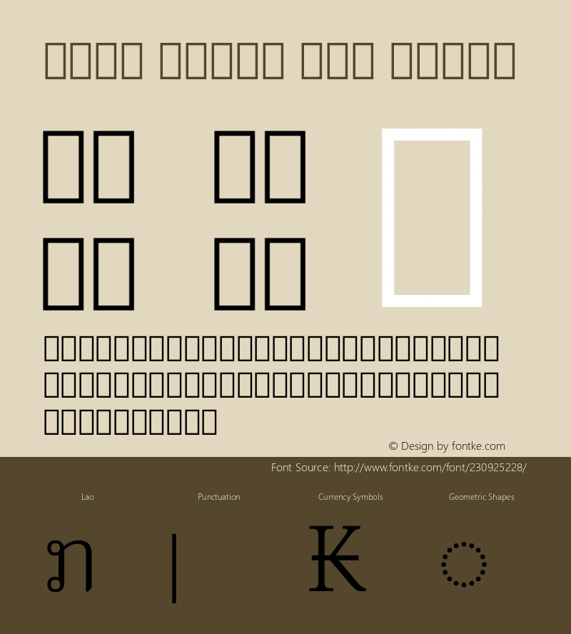 Noto Serif Lao Light Version 2.000图片样张