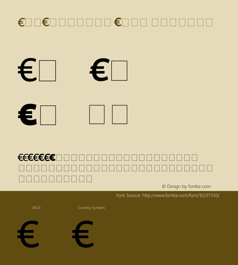 DTLCaspariT Euro Regular 001.000 Font Sample