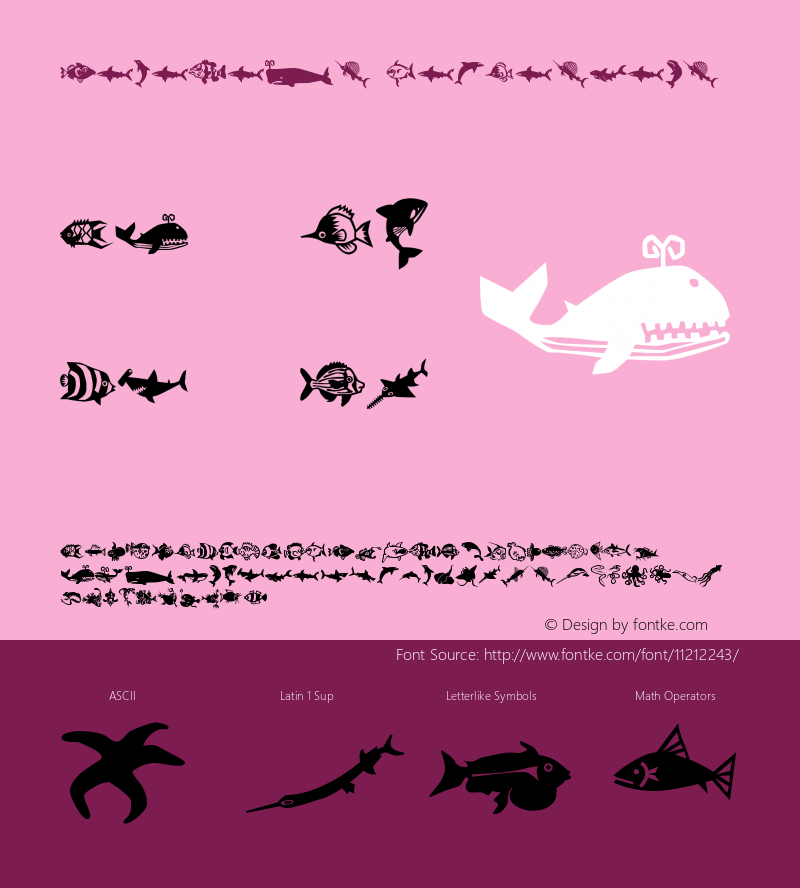 MiniPics LilFishies Version 001.000 Font Sample