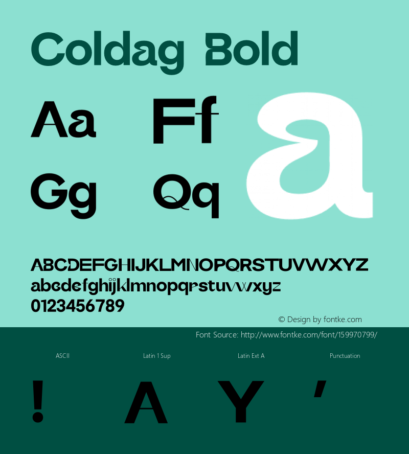 Coldag Bold Version 1.005;Fontself Maker 3.5.4 Font Sample