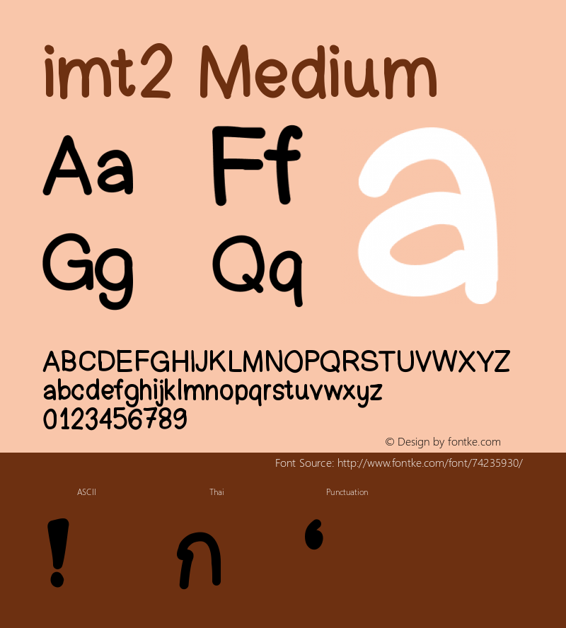 imt2 Version 001.000 Font Sample