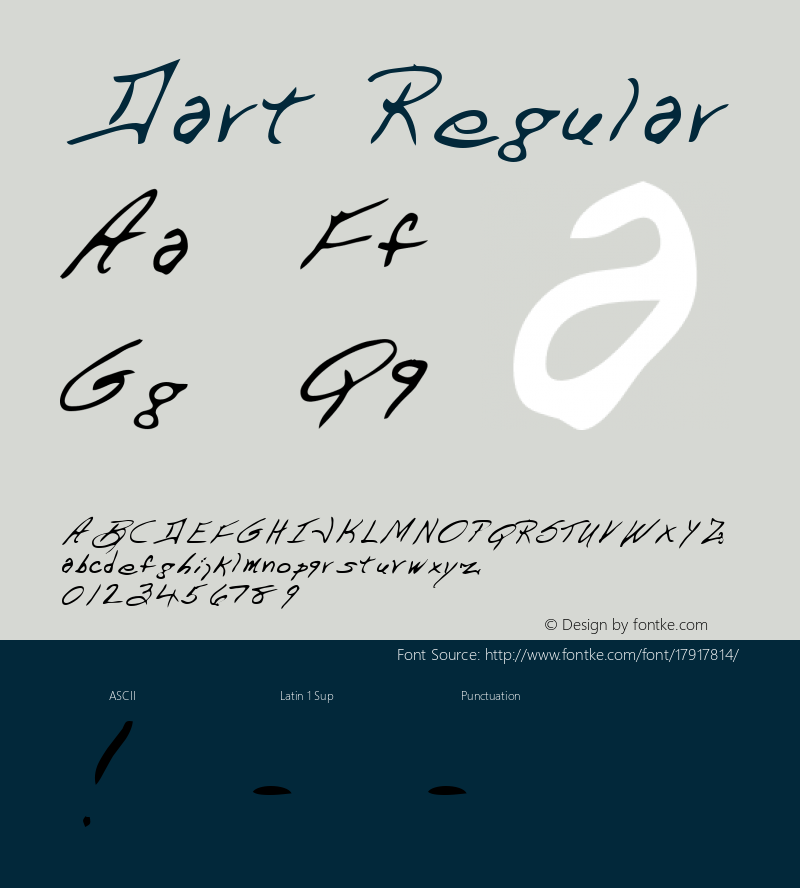 Dart Regular Altsys Metamorphosis:2/27/95 Font Sample