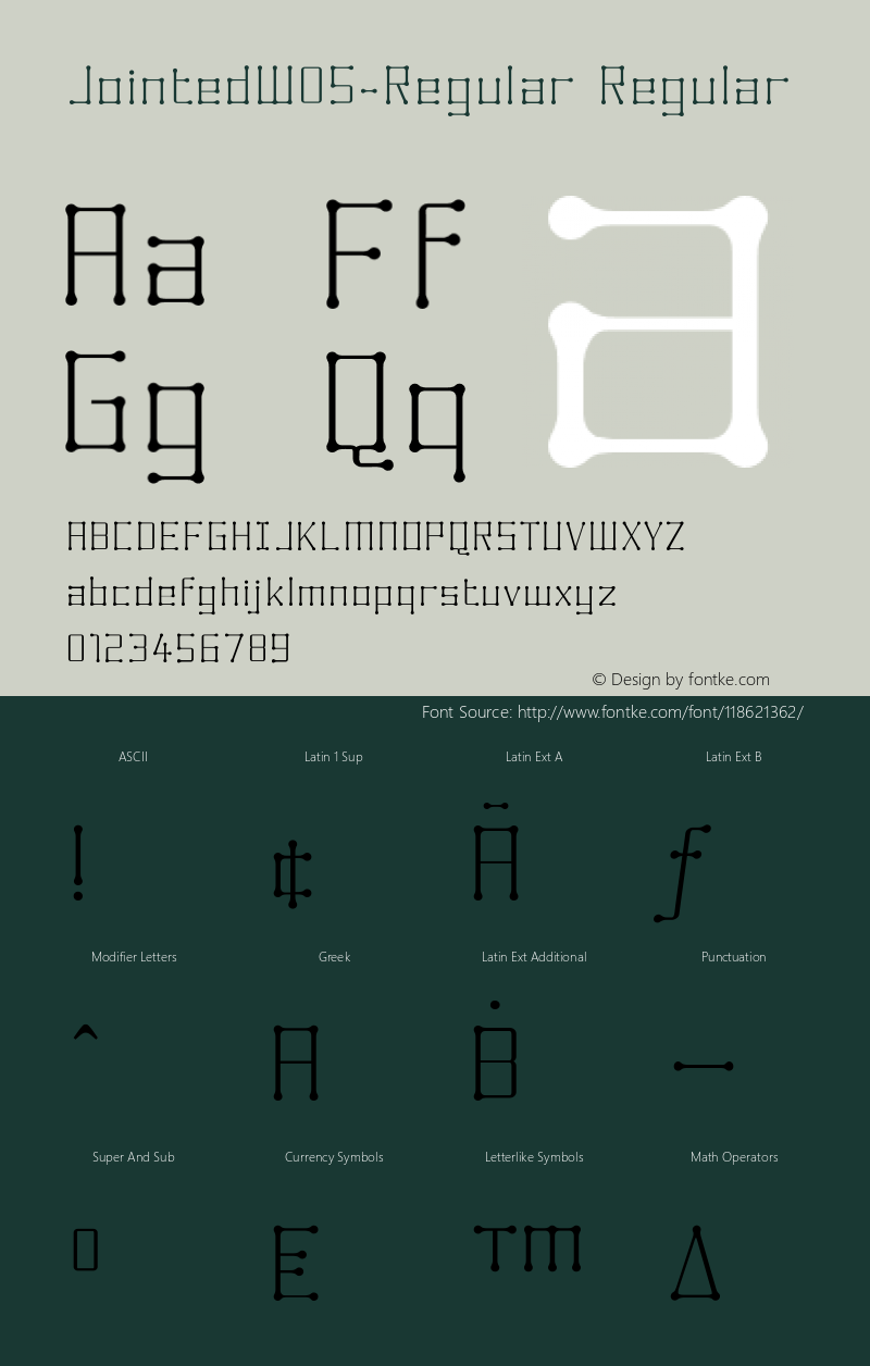 Jointed W05 Regular Version 1.10 Font Sample