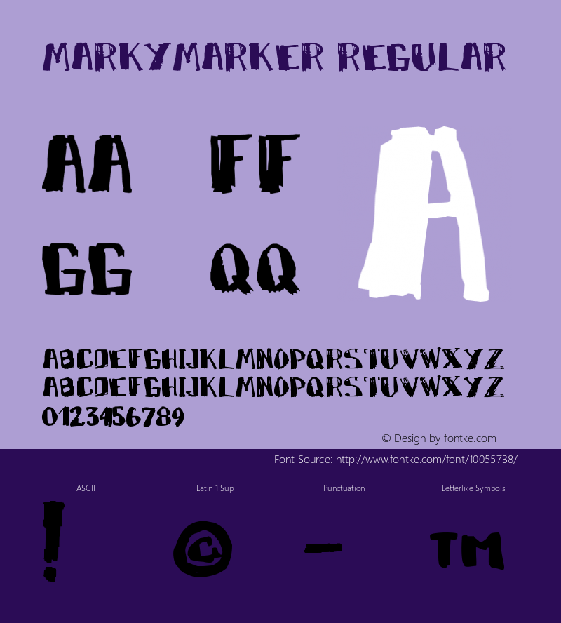 MarkyMarker Regular 1.0 Font Sample
