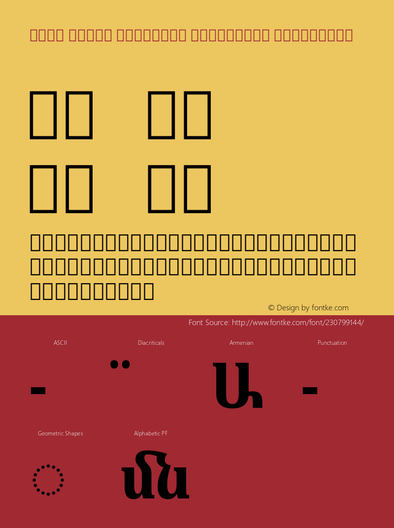 Noto Serif Armenian Condensed ExtraBold Version 2.005图片样张