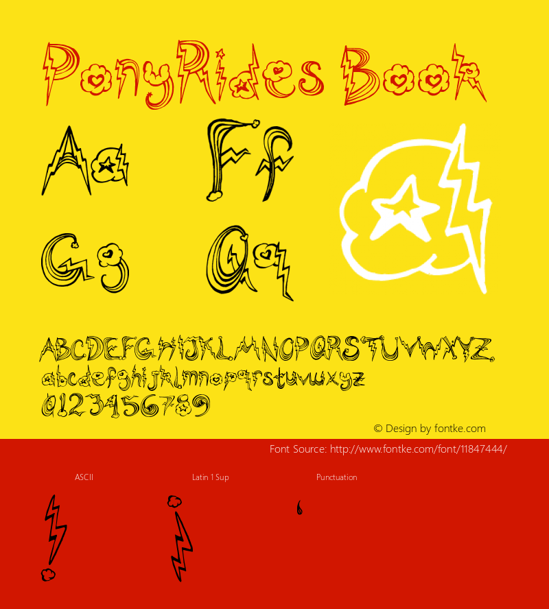 PonyRides Book Version 1.00 March 16, 2012, Font Sample