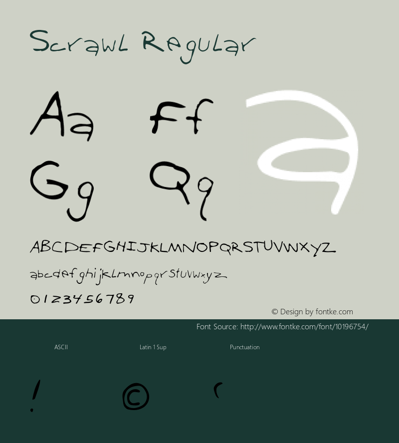 Scrawl Regular 001.000 Font Sample