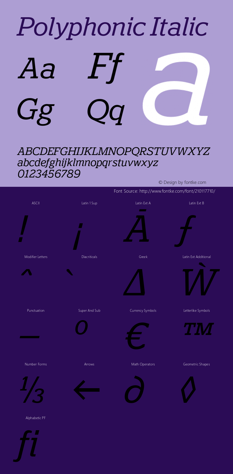 Polyphonic Italic Version 1.000;PS 001.000;hotconv 1.0.88;makeotf.lib2.5.64775图片样张