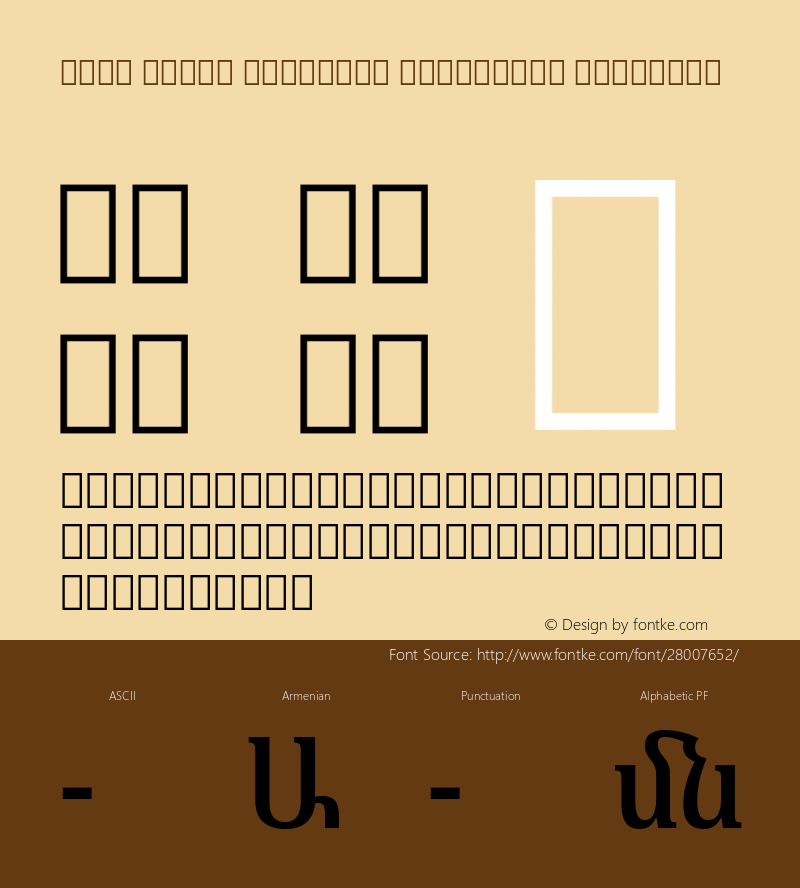Noto Serif Armenian Condensed SemiBold Version 2.040; ttfautohint (v1.8.2) Font Sample