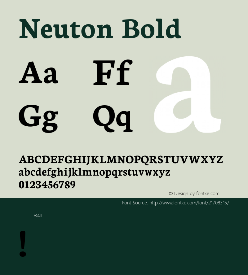 Neuton Version 1.0 Font Sample