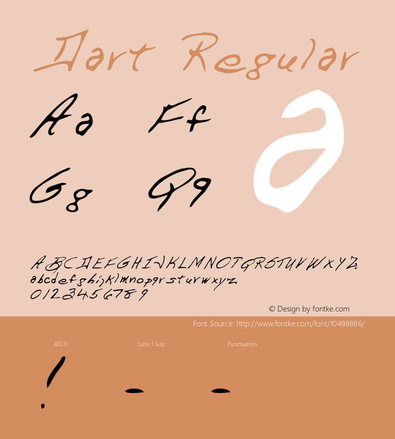 Dart Regular Altsys Metamorphosis:2/27/95 Font Sample