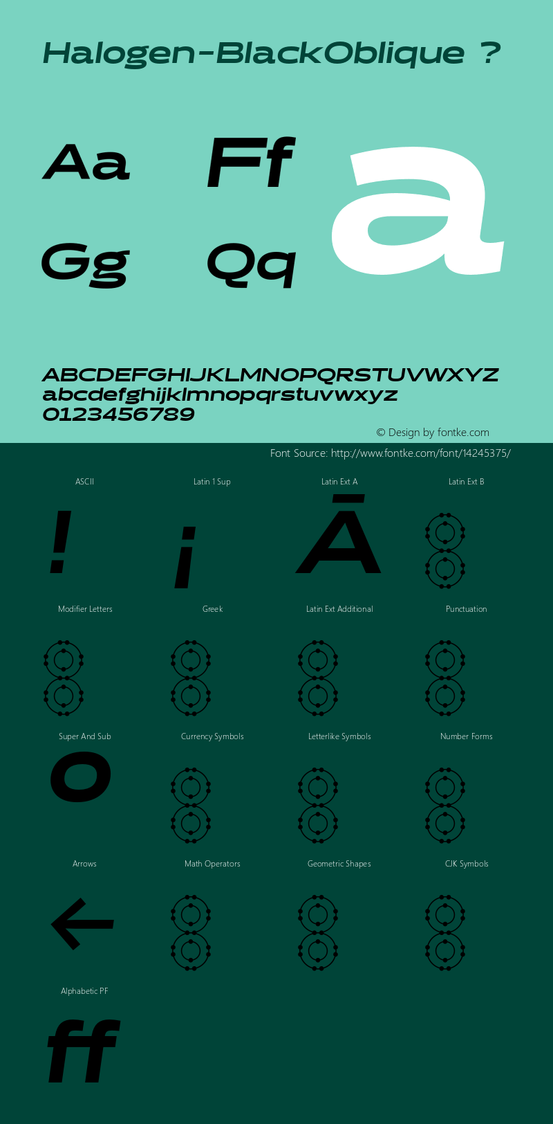 Halogen-BlackOblique ? Version 1.000;com.myfonts.positype.halogen.black-obl.wfkit2.3QNr Font Sample