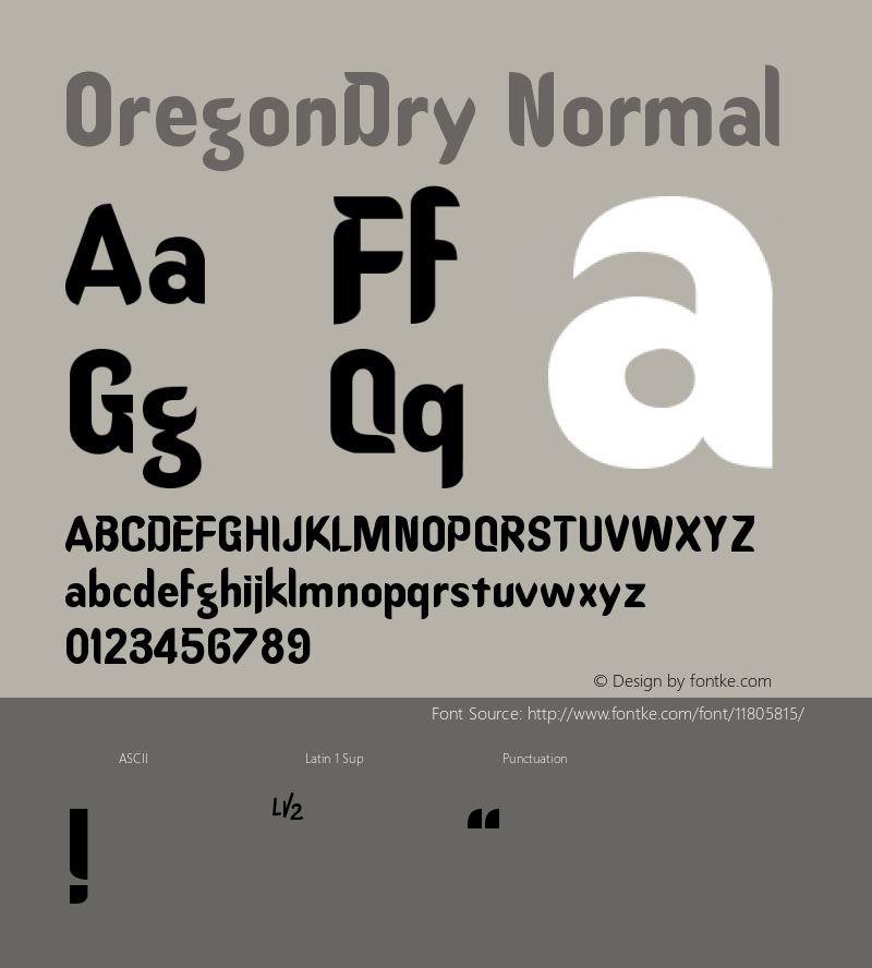OregonDry Normal Version 1.000 Font Sample