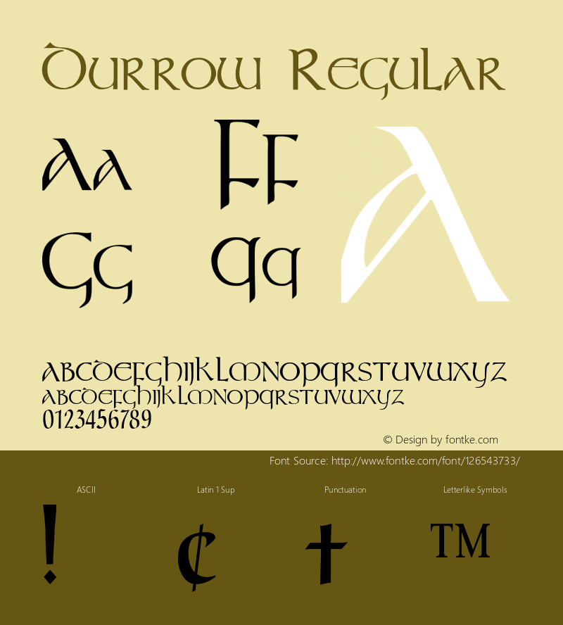 Durrow 001.000 Font Sample